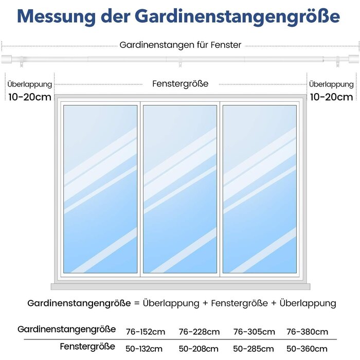 Tringle à rideaux robuste 76-380 cm - Jusqu'à -27% sur votre déco