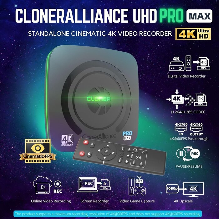 Enregistreur vidéo 4K autonome : capturez en haute définition (jusqu'à -35%)