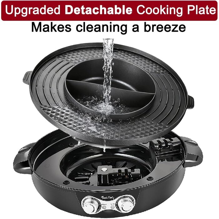 Appareil Hotpot et Barbecue 2-en-1 - 2200W - Jusqu'à -35% de remise