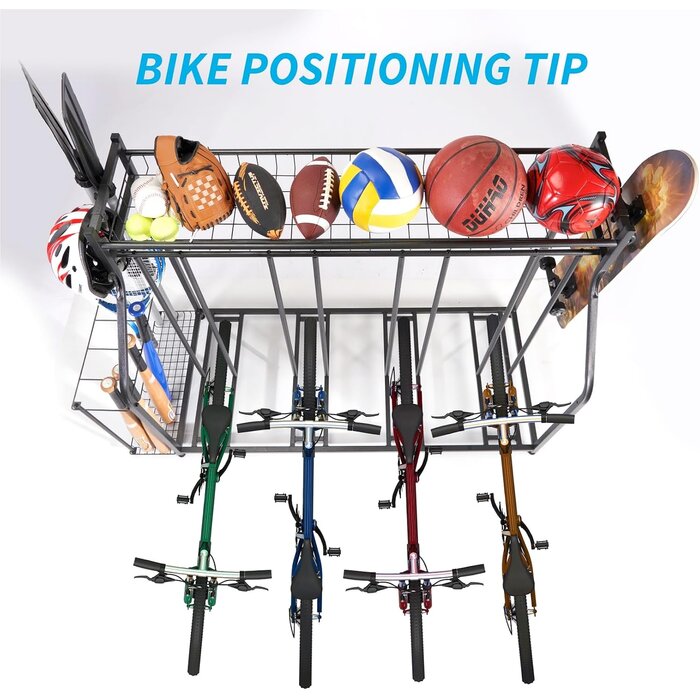 Support de Rangement 4 Vélos et Équipement Sport - Jusqu'à 29% de remise