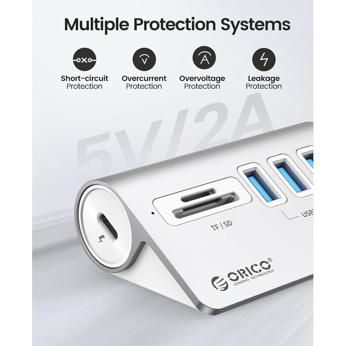 Hub USB-C Aluminium 3 ports + SD/TF - Jusqu'à 32% de remise