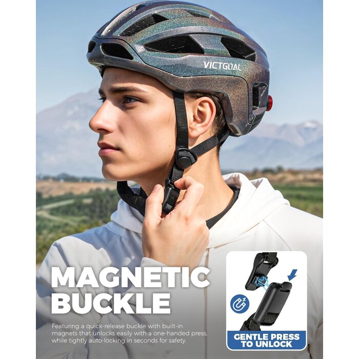 Casque de vélo unisexe pailleté - Feu arrière magnétique - Jusqu'à -29%
