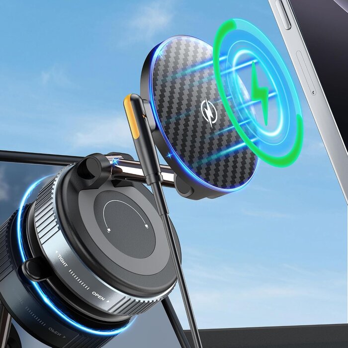 Support voiture MagSafe 15W - Pliable et rotatif - Jusqu'à 32% de remise