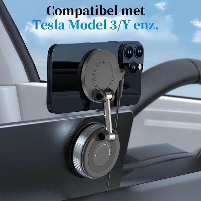 Support voiture MagSafe 15W - Pliable et rotatif - Jusqu'à 32% de remise
