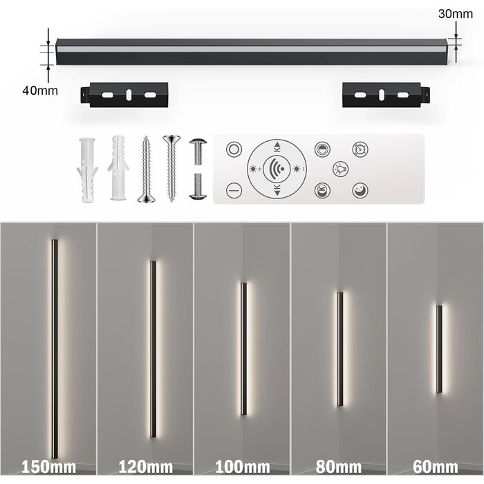 Applique Murale LED d'Angle 120 cm - Dimmable - Jusqu'à -29% d'économie