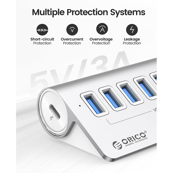 Hub USB 7-en-1 ultra-rapide 10 Gbit/s - Jusqu'à -33% de remise