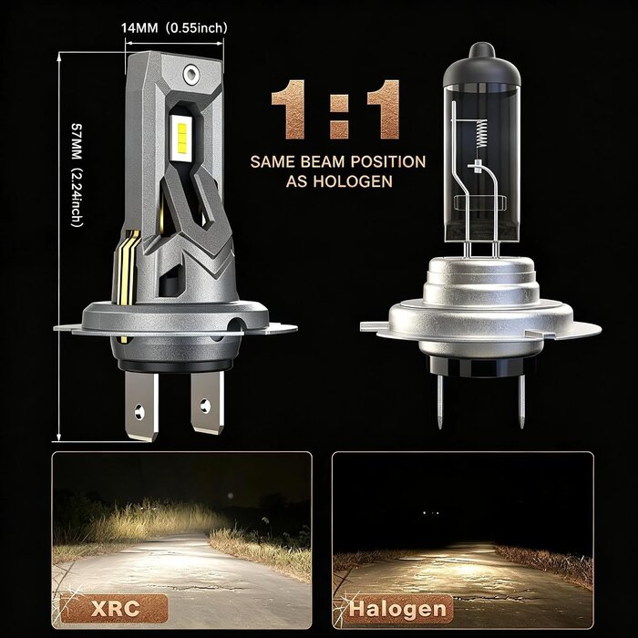Kit 2 Ampoules LED H7 80W 16000LM - Jusqu'à 28% de remise