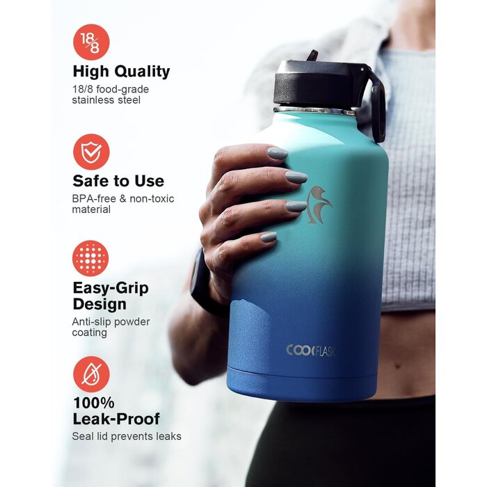 Bouteille isotherme 2L inox - Bleu dégradé - Jusqu'à -33% sur l'outlet