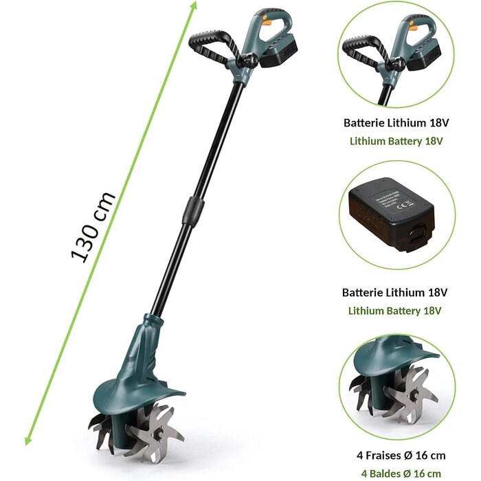 Motobineuse électrique sans fil 18V - Jusqu'à -34% sur vos travaux de jardin