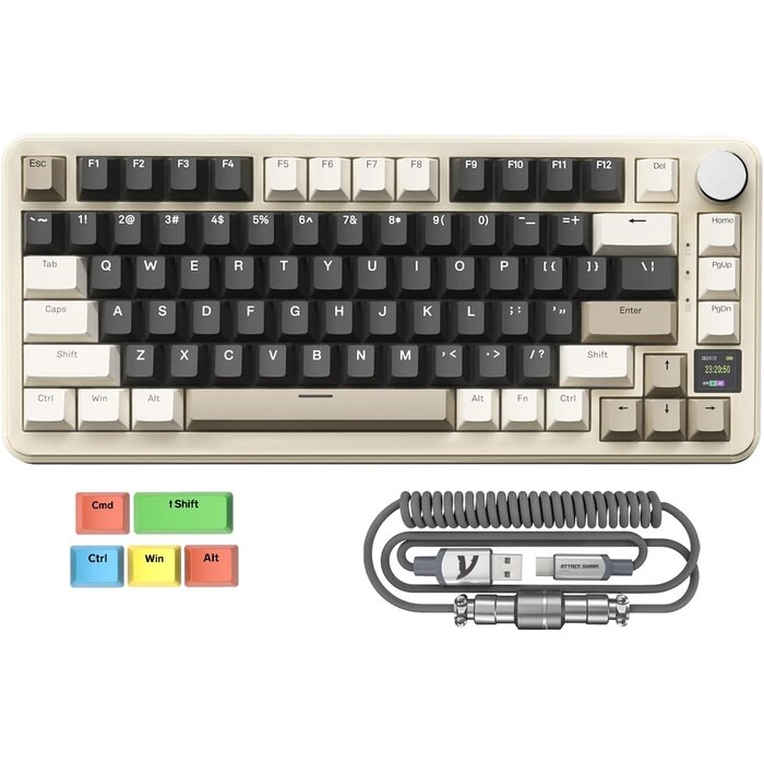 Clavier mécanique gaming 75% sans fil avec écran TFT - Jusqu'à -29% en Outlet