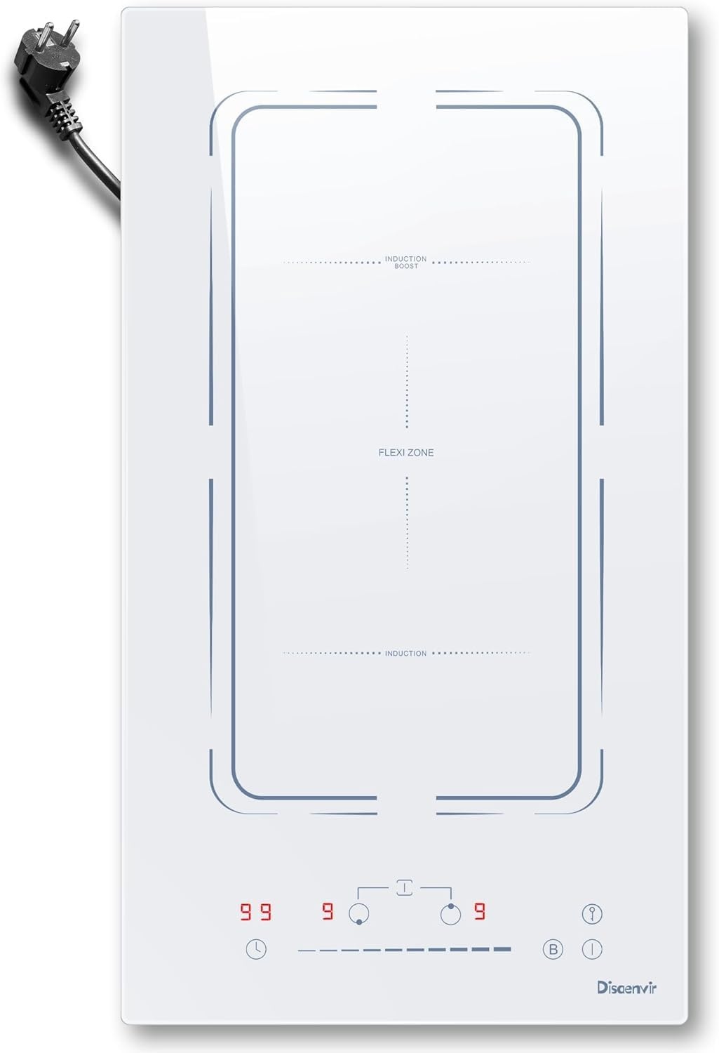 Plaque Induction 30 cm 2 Zones - Blanche - Jusqu'à -34% sur le prix neuf