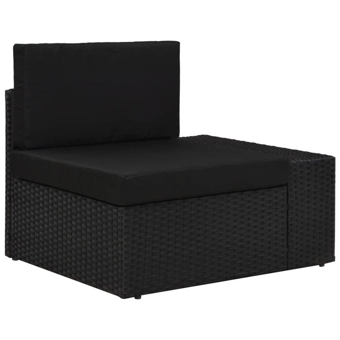 Vidaxl Salon de jardin 3 pièces en rotin noir - Jusqu'à 35% de remise