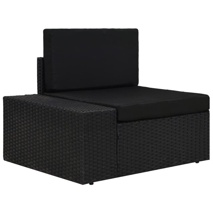 Vidaxl Salon de jardin 3 pièces en rotin noir - Jusqu'à 35% de remise