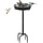 Bain d'oiseaux sur pied 70 cm - Métal noir - Jusqu'à -31%