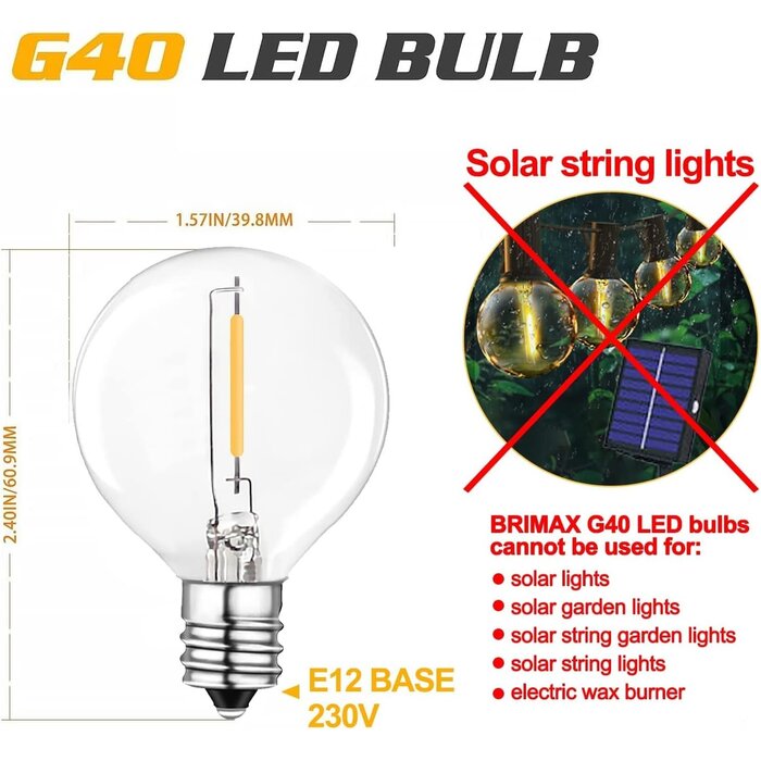 Lot de 25 ampoules LED G40 E12 1W - Jusqu'à 31% de réduction
