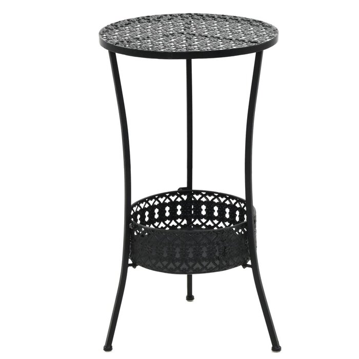 Vidaxl Table de bistrot ronde en métal noir - Jusqu'à -33% sur l'outlet