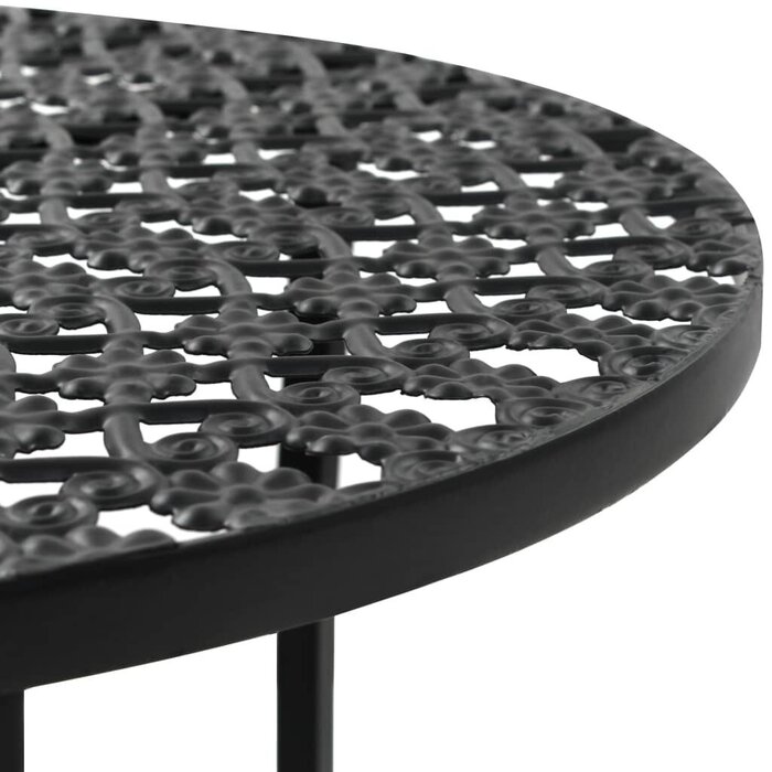 Vidaxl Table de bistrot ronde en métal noir - Jusqu'à -33% sur l'outlet