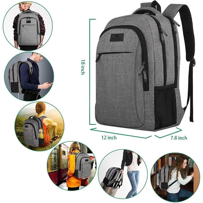Sac à dos ordinateur 15,6 pouces antivol - 32L - Gris - Jusqu'à -27%