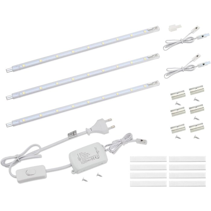 Lot de 6 réglettes LED modulables 8,5W - Jusqu'à -26% sur votre éclairage