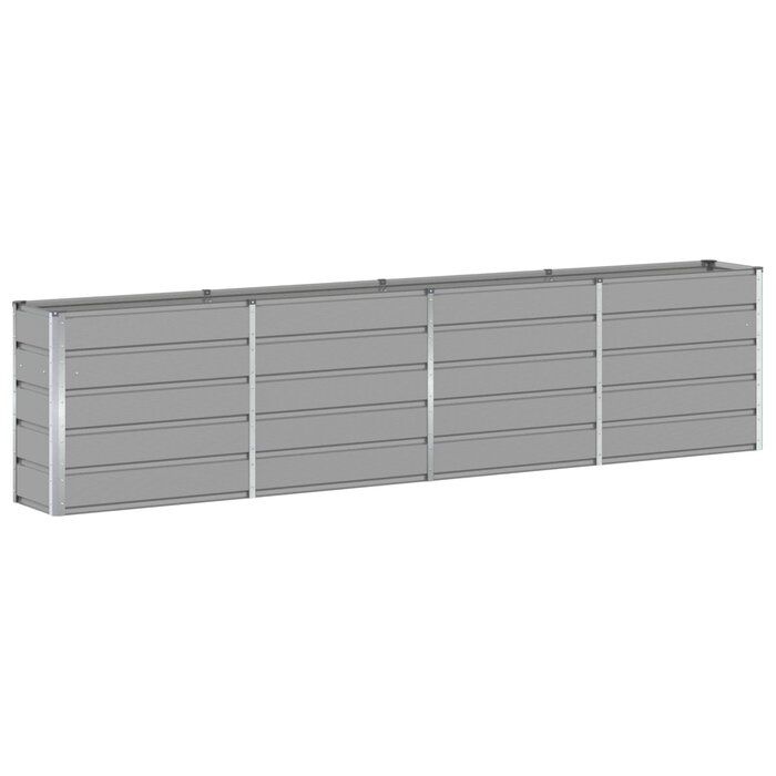 Vidaxl Jardinière sur pied en acier gris 160x40cm - Jusqu'à -34% sur le prix
