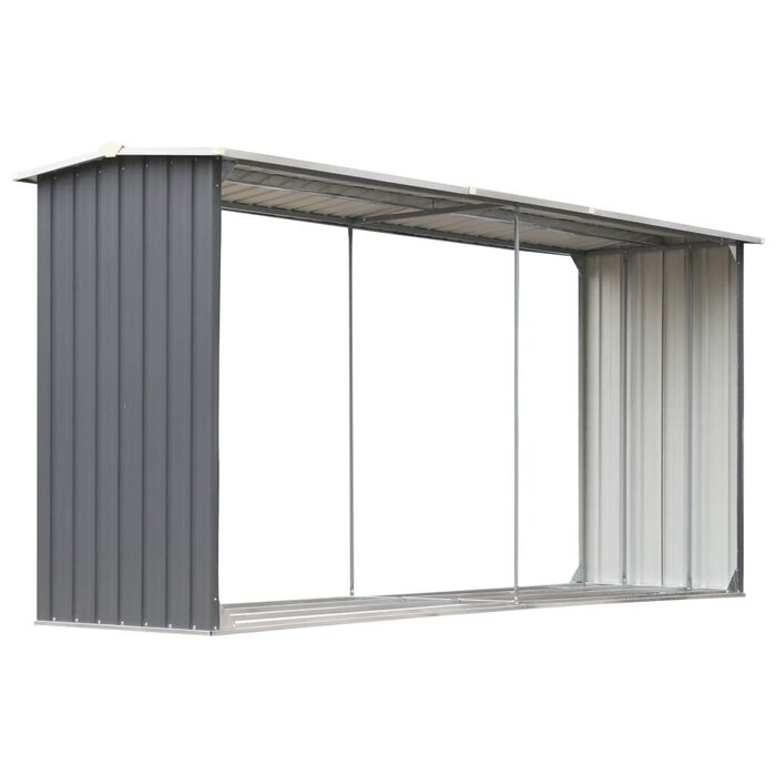 Vidaxl Abri bois de chauffage en acier galvanisé 330cm - Jusqu'à -34%