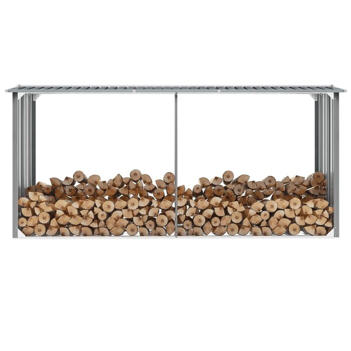 Vidaxl Abri bois de chauffage en acier galvanisé 330cm - Jusqu'à -34%