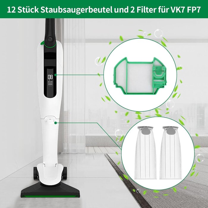 Lot de 12 sacs et 2 filtres aspirateur - Jusqu'à -31%