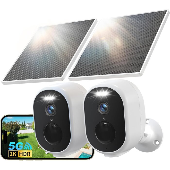 Caméra Solaire Wi-Fi 2K 4MP : Protection sans fil jusqu'à -33%