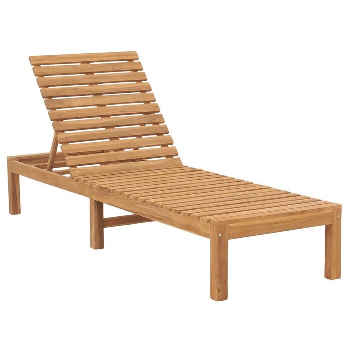 Vidaxl Bain de soleil en teck massif 60x200cm - Jusqu'à -35%