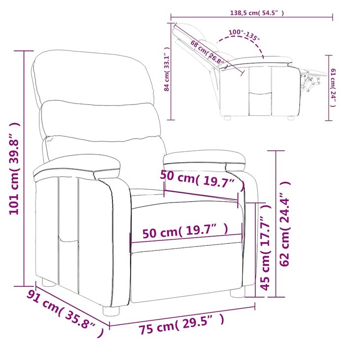 Vidaxl Fauteuil inclinable noir - Jusqu'à 35% de réduction