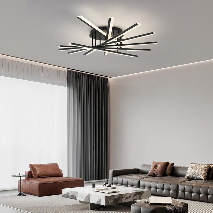 Plafonnier LED moderne 7 lumières dimmable - Jusqu'à -29% sur l'outlet