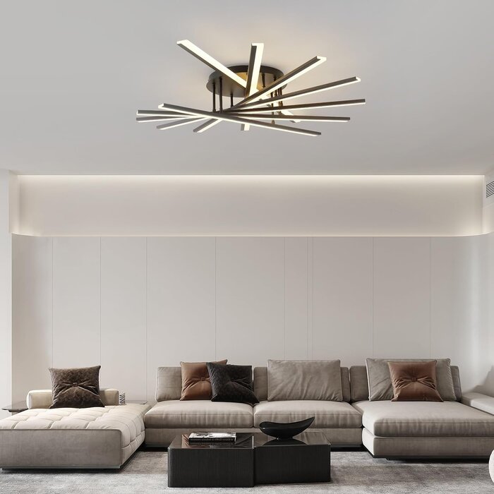 Plafonnier LED moderne 7 lumières dimmable - Jusqu'à -29% sur l'outlet