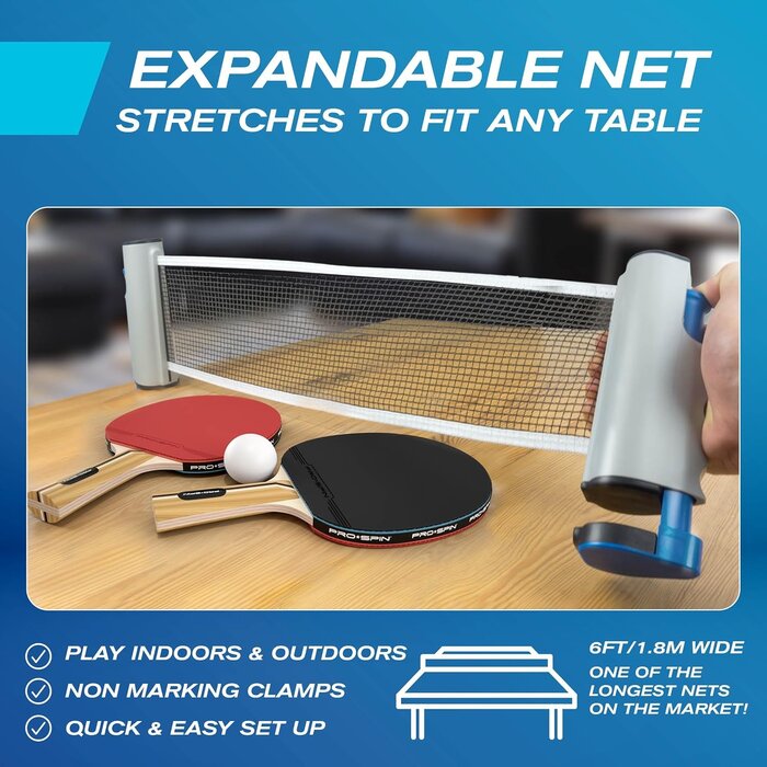 Filet de ping-pong rétractable portable - Jusqu'à 30% de réduction