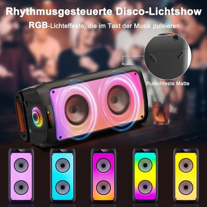 Système karaoké portable Bluetooth avec 2 micros - Jusqu'à 35% de réduction