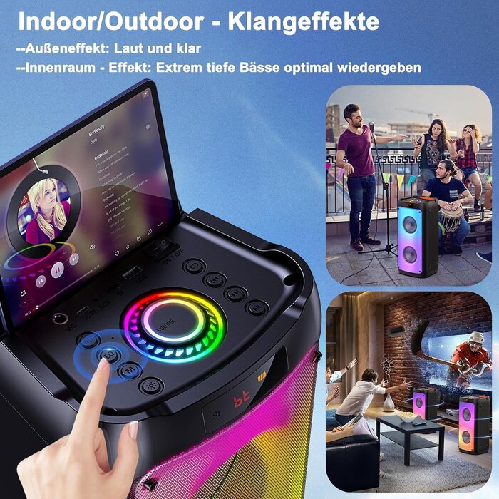Système karaoké portable Bluetooth avec 2 micros - Jusqu'à 35% de réduction