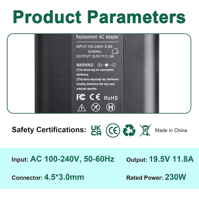 Chargeur PC Portable 230W Haute Performance - Jusqu'à -33%