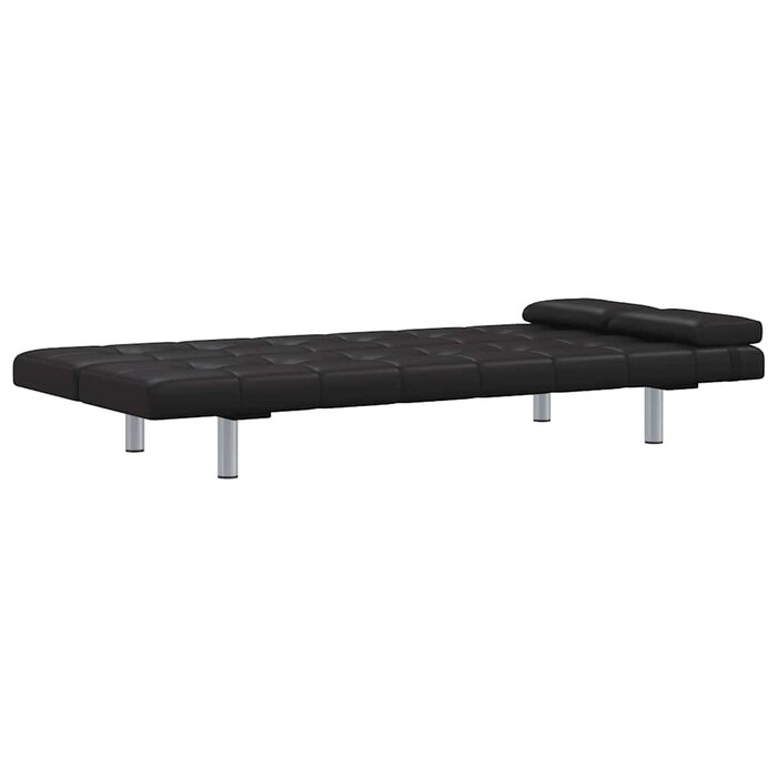 Vidaxl Canapé-lit réglable en similicuir noir 168 cm - Jusqu'à -41%