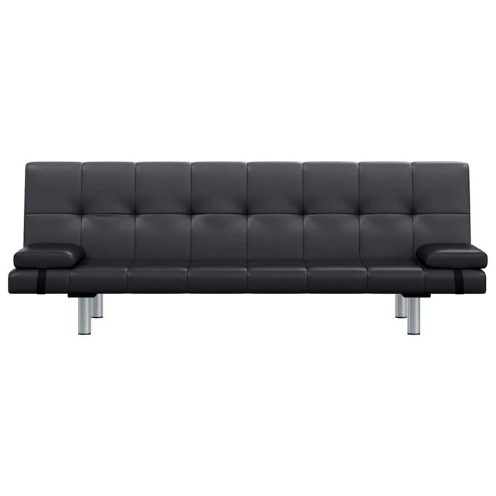 Vidaxl Canapé-lit réglable en similicuir noir 168 cm - Jusqu'à -41%
