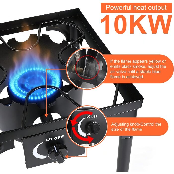 Réchaud à gaz professionnel en fonte 10 kW - Jusqu'à -34% sur le retour