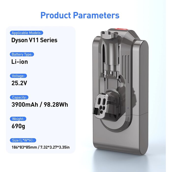 Batterie 25,2V 3900mAh pour Aspirateur - Jusqu'à 34% de remise