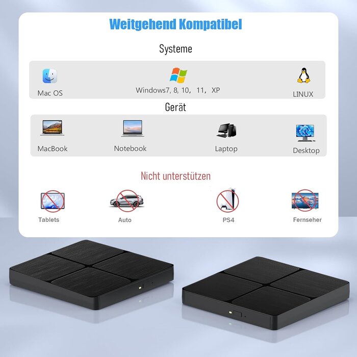 Graveur Blu-ray CD DVD externe USB 3.0/Type-C - Jusqu'à 33% de remise
