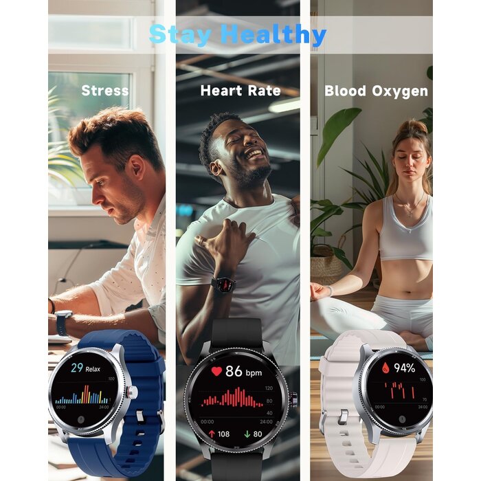 Montre connectée beige 1,38" - Appels Bluetooth - Jusqu'à -31% de remise