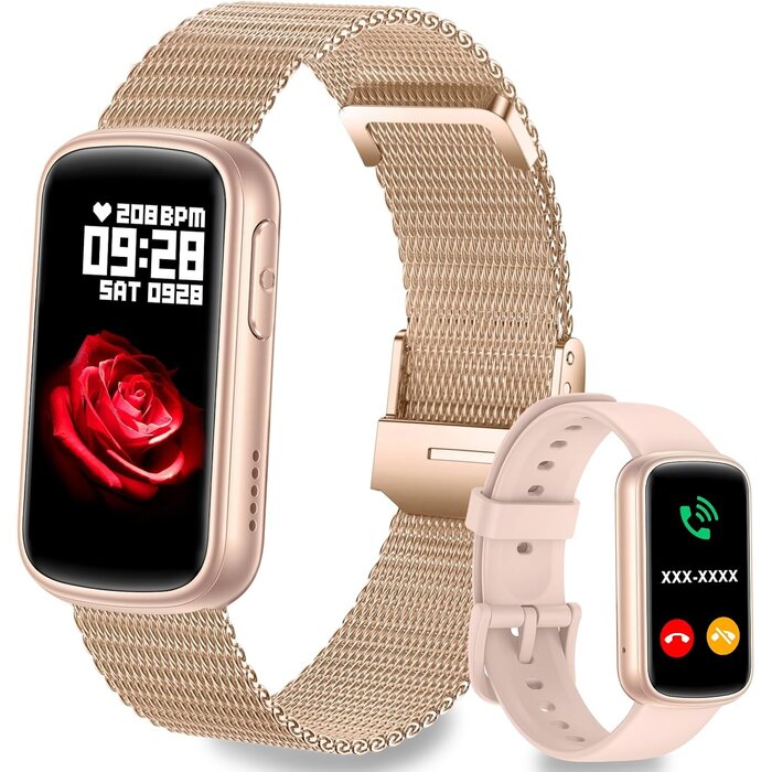 Montre Connectée Élégante Or - Suivi Santé - Jusqu'à 27% de remise