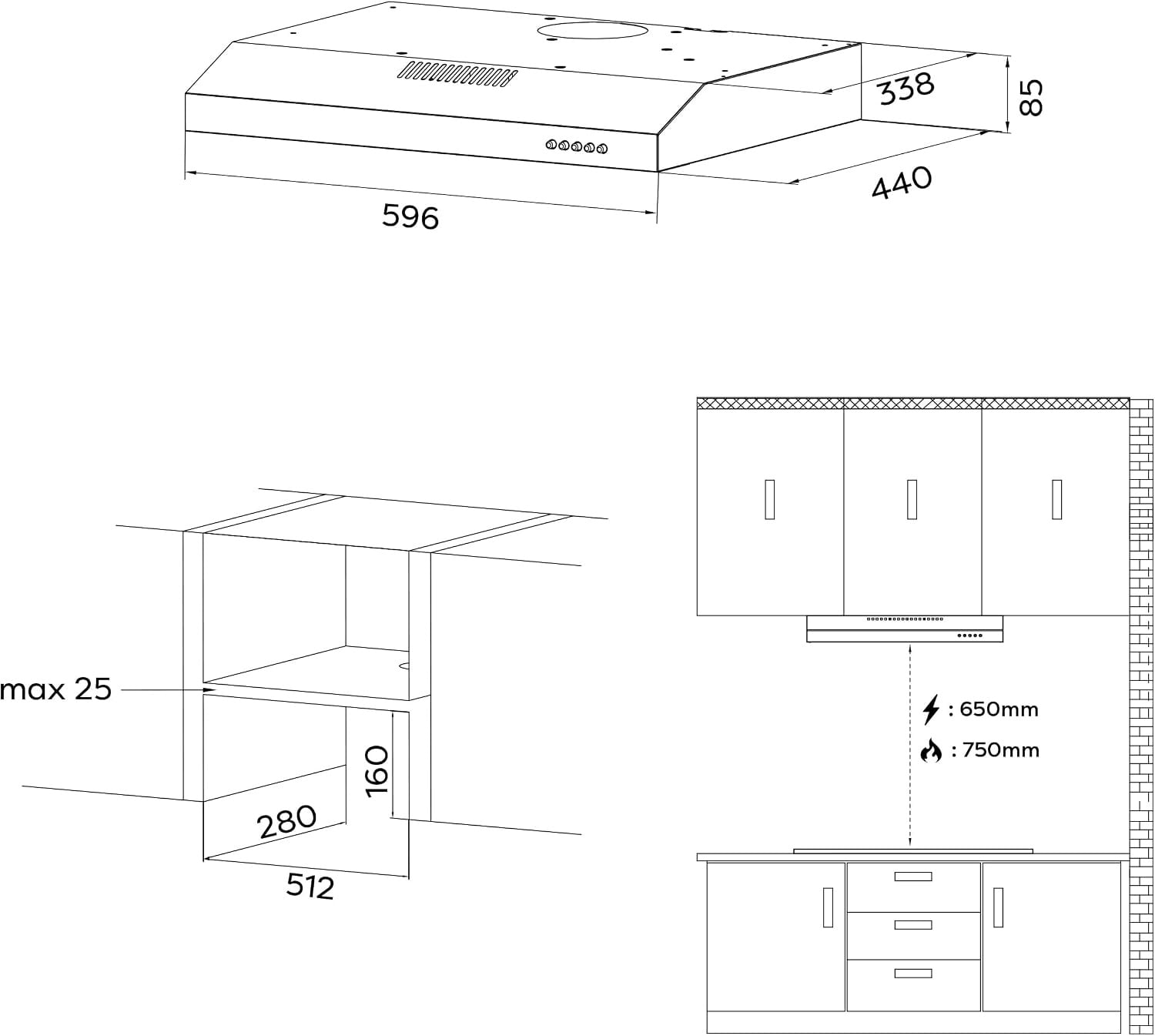 Hotte aspirante 60 cm - Inox - Classe A+ - Jusqu'à -80% de remise