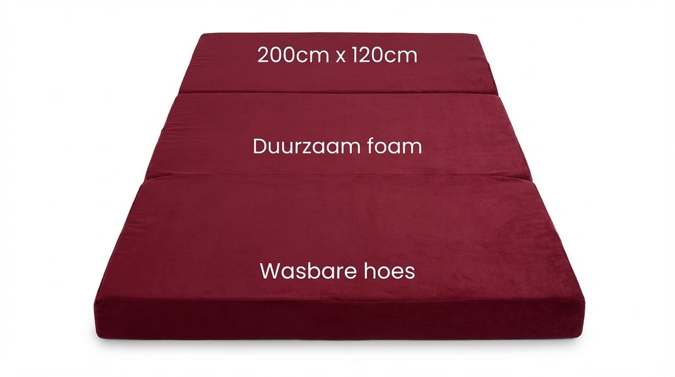 Matelas pliable 3 parties 200x120cm - Jusqu'à 34% de remise