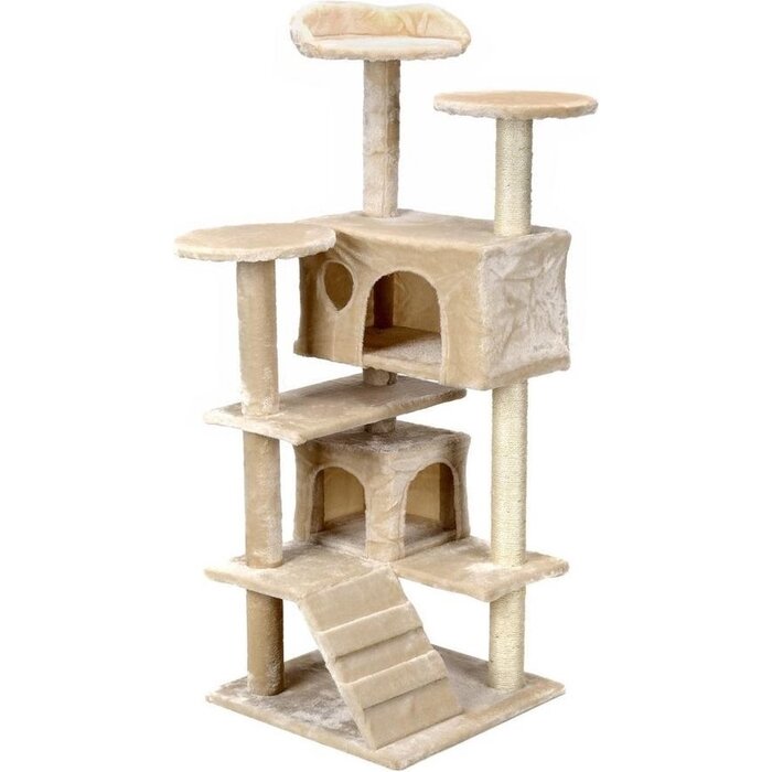 Viking Choice Arbre à chat XXL 131 cm - Beige - Jusqu'à -24% sur les retours