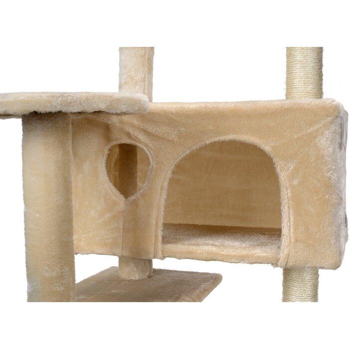 Viking Choice Arbre à chat XXL 131 cm - Beige - Jusqu'à -24% sur les retours