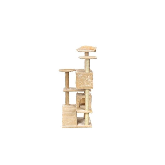 Viking Choice Arbre à chat XXL 131 cm - Beige - Jusqu'à -24% sur les retours