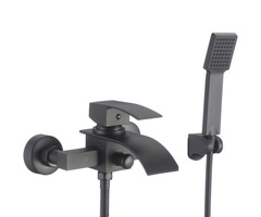 Viking Choice Mitigeur de baignoire noir à bec cascade - Jusqu'à -49% sur notre outlet
