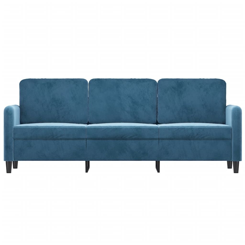Vidaxl Canapé 3 places en velours bleu - Jusqu'à -35% sur l'outlet